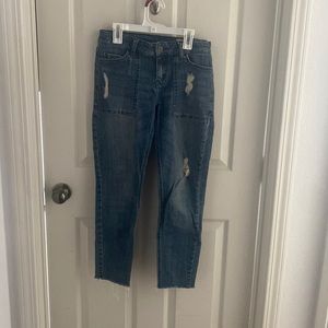 cosmic blue love skinny jeans